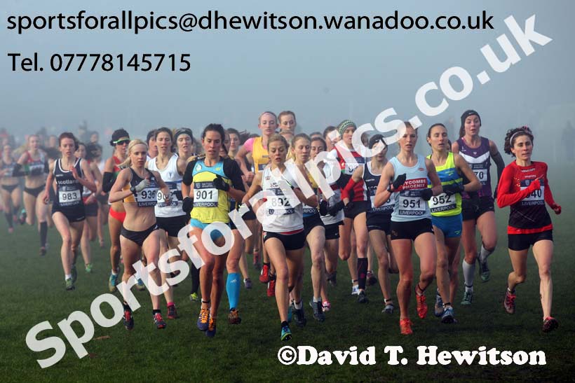 Senior and under-23 women, European Cross Country Trials, Sefton Park, Liverpool. Photo: David T. Hewitson/Sports for All Pics